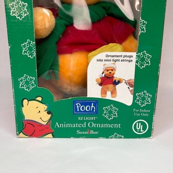 Santa's Best Winnie the Pooh EZ Light Large Animated Ornament in Original Box - Picture 9 of 16